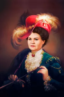 Женский портрет В образе императрицы, художник Антонина
