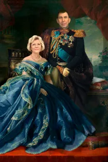 Парный портрет В образе короля и королевы , художник Валерия 