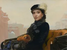 Портрет девушки В образе героини с работы художника Ивана Крамского, художник Валерия 