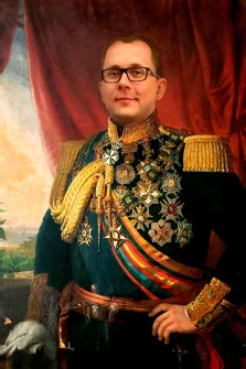 Мужской портрет В образе Герцога Салданья, художник Валерия 