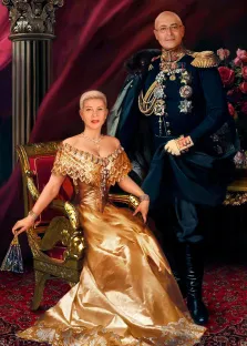 Парный портрет В образе короля и королевы, художник Антонина