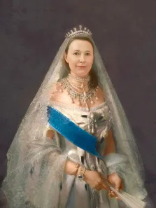 Портрет девушки В образе императрицы Марии Фёдоровны, художник Антонина