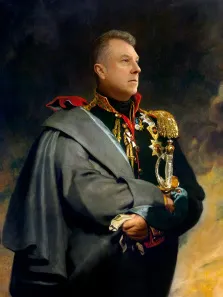 Портрет мужчины В образе генерала Михаила Семёновича Воронцова, художник Валерия 