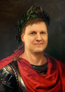 Портрет русоволосого мужчины В образе Гая Юлия Цезаря, художник Валерия 
