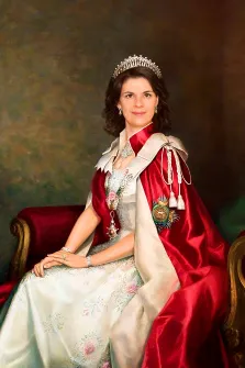 Портрет девушки В образе королевы Елизаветы II, художник Валерия 
