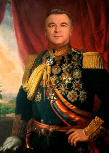 Портрет мужчины в образе португальского генерала, художник Валерия 