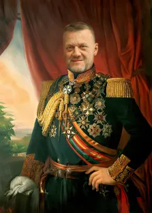 Портрет мужчины В образе португальского генерала, художник Лариса