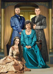 Портрет семьи В турецком образе, художник Антонина