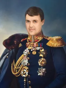 Портрет голубоглазого мужчины В образе адмирала, художник Антонина