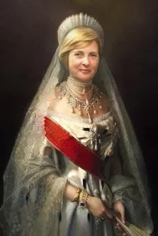 Портрет женщины в образе российской императрицы Марии Фёдоровной, художник Антонина