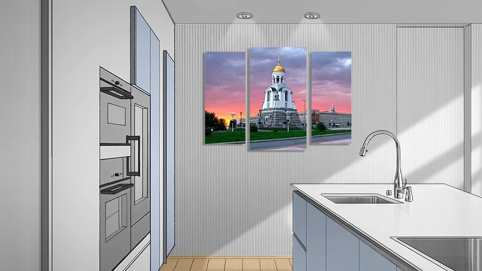 Модульная картина с изображением Каменска-Уральского