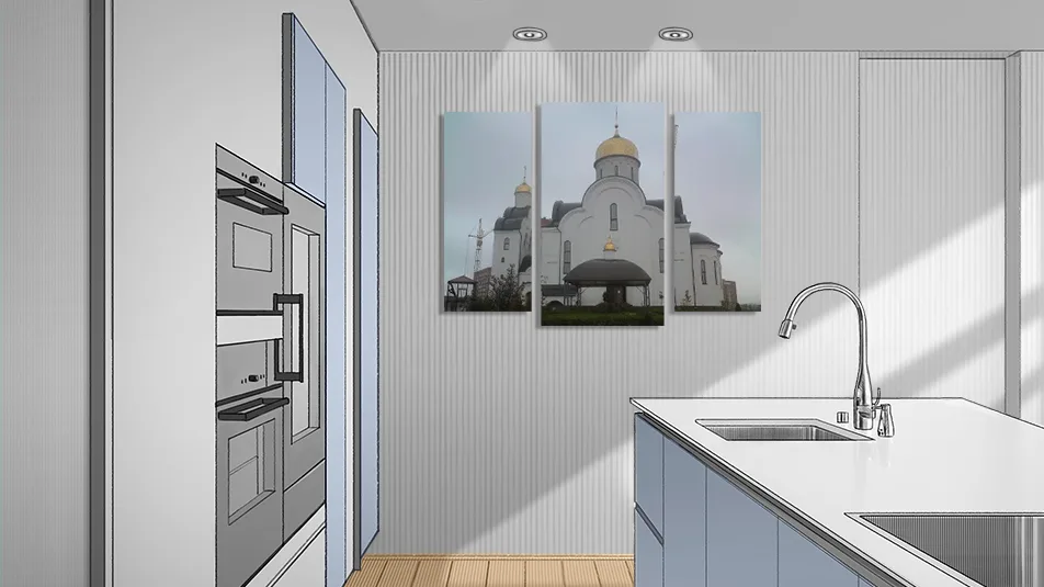 Модульная картина с изображением Лесного Городка