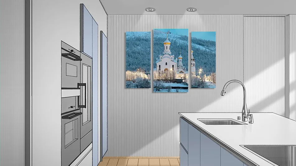 Модульная картина с изображением Мончегорска