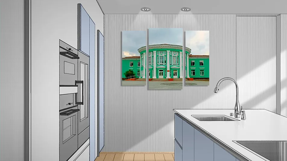 Модульная картина с изображением Нижней Туры