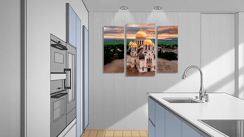 Модульная картина с изображением Новочеркасска