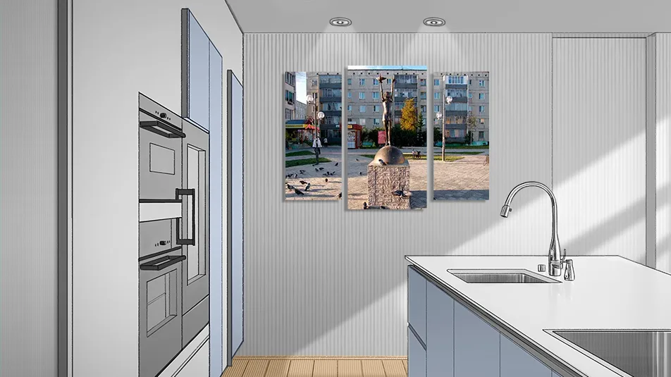 Модульная картина с изображением Нягани