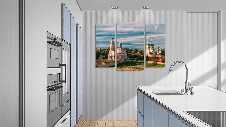 Модульная картина с изображением Серпухова