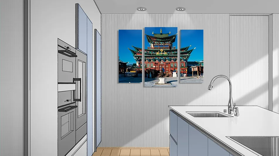 Модульная картина с изображением Улан-Удэ