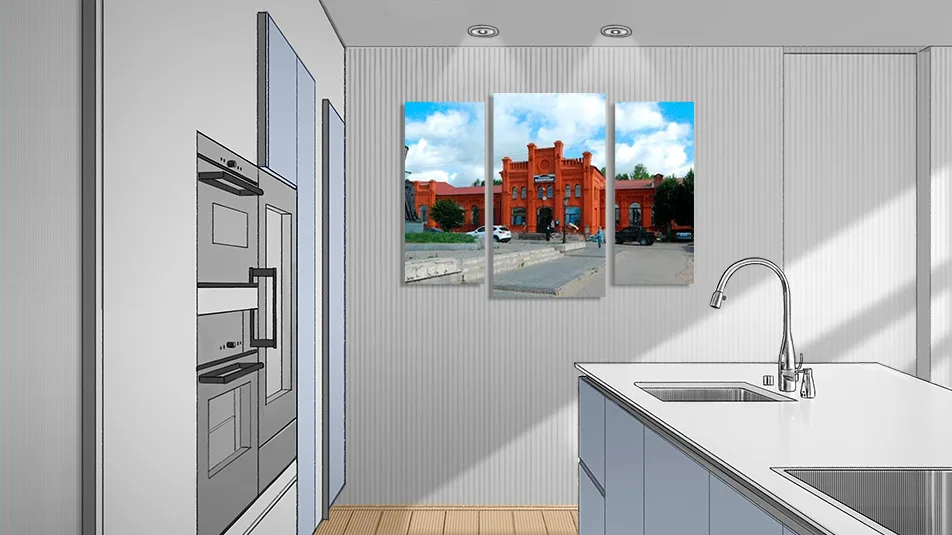 Модульная картина с изображением Вышнего Волочка