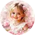 Flower Art Flower Art портрет девочки на акварельном фоне с цветами и бабочкой
