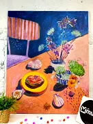 Авторский натюрморт — вертикальная картина на холсте