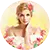 Flower Art портрет девушки на цветочном пастельном фоне